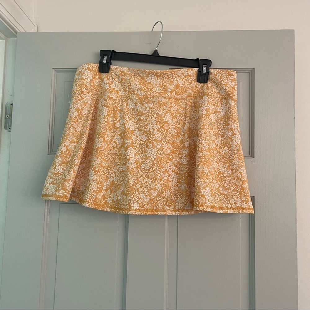 Laura Ashley Floral Golf & Tennis Skirt in Yellow and White